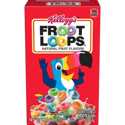 Kellogg's Fun Pack 8 Apple Jacks, 8 Cocoa Krispies, 8 Corn Pops, 8 Froot Loops, 8 Frosted Flakes Cereal, 1 x 96 ct Case - DOT product image 8