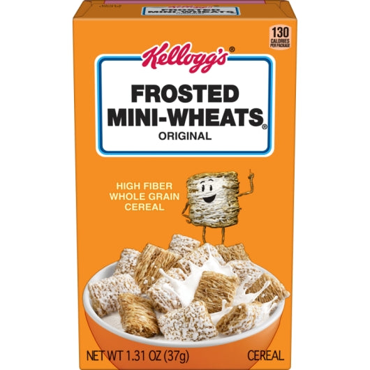 Kellogg's Mini Wheats Frosted Whole Grain Bite Size Cereal, 70 x 1.31 oz Case - Breakfast Foods