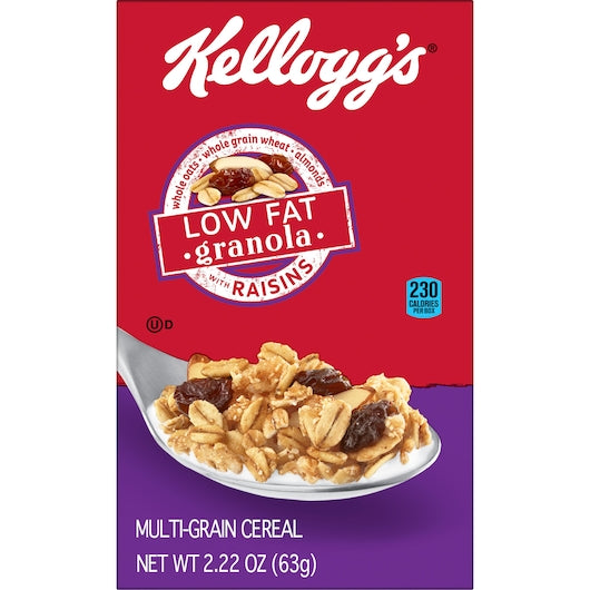 Kellogg's Low Fat Multi Grain Granola With Raisins Cereal, 70 x 2.22 oz Case - DOT product image 4