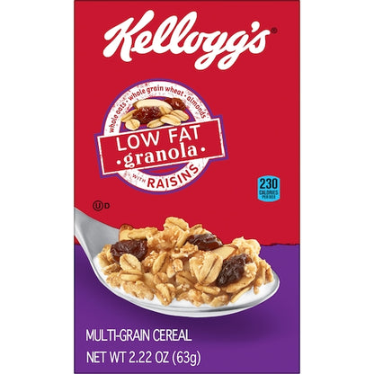 Kellogg's Low Fat Multi Grain Granola With Raisins Cereal, 70 x 2.22 oz Case - DOT product image 4