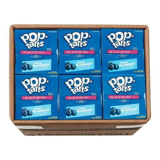 Pop-Tarts Frosted Blueberry, 12 x 13.5 oz Case - GS1 open-case image