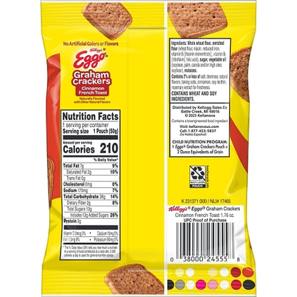 Kellogg's Crunchmania Graham Crackers Cinnamon French Toast, 100 x 1.76 oz Case - DOT product image 7