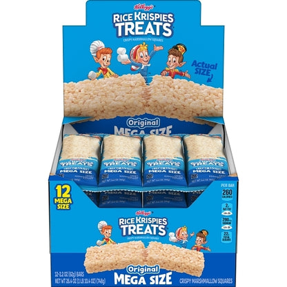 Rice Krispies Squares Original, 6 x 12 x 2.2 oz Case - Snack Bars & Granola Bars