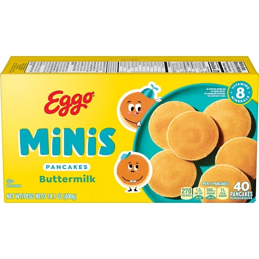 Eggo Mini Buttermilk Pancakes, 8 x 14.1 oz Case - Breakfast Foods
