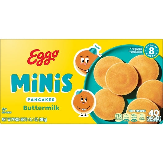 Eggo Mini Buttermilk Pancakes, 8 x 14.1 oz Case - DOT product image 2