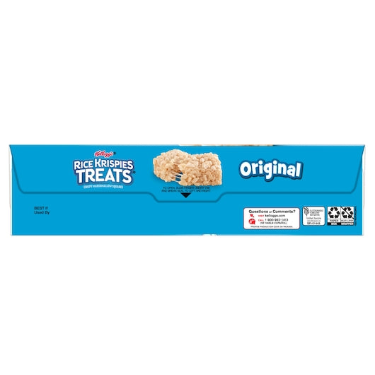 Kellogg's Rice Krispies Original Square Treat, 12 x 8 x 0.78 oz Case - Snack Bars & Granola Bars