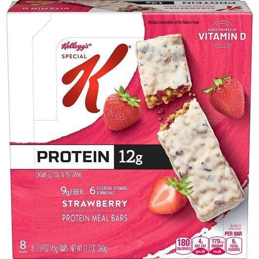 Kelloggs Special K Strawberry Protein Meal Bars, 6 x 8 x 1.59 oz Case - DOT product image 2