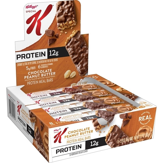 KEEBLER Special K Chocolate Peanut Butter Protein Meal Bars, 6 x 8 x 1.59 oz Case - DOT product image 6