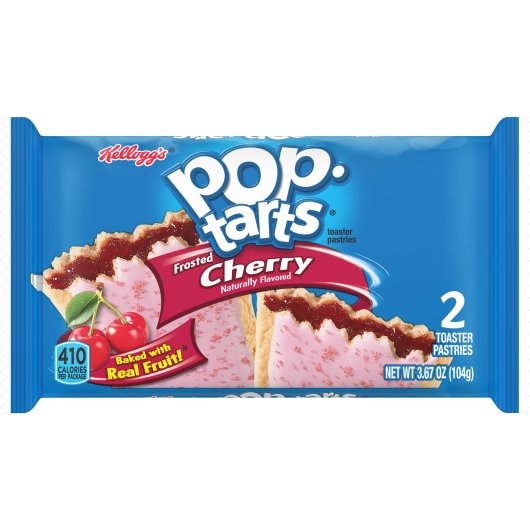 Pop-Tarts Frosted Open & Fold Display Cherry Pastry, 12 x 6 x 3.3 oz Case - Bakery & Desserts