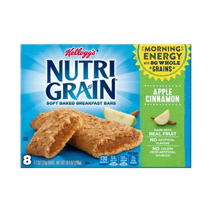 Kelloggs Nutri-Grain Apple Cinnamon Cereal Bar, 12 x 8 x 1.3 oz Case - DOT product image 2