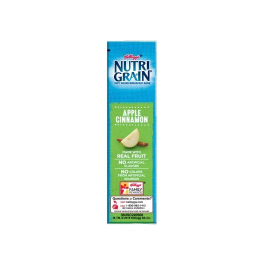 Kelloggs Nutri-Grain Apple Cinnamon Cereal Bar, 12 x 8 x 1.3 oz Case - DOT product image 8