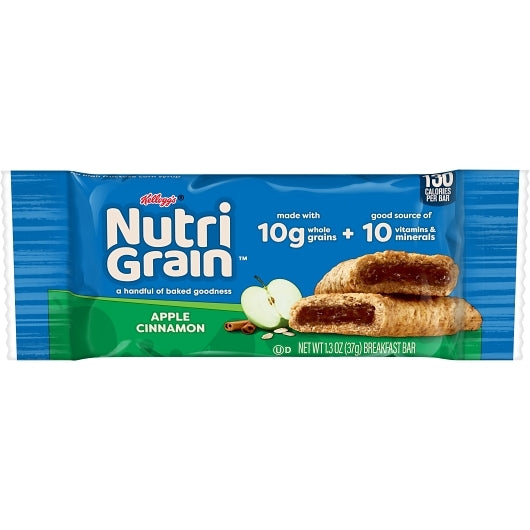 Nutrigrain Apple Bars Nutri-Grain Apple Cinnamon Cereal Bar, 3 x 16 x 1.3 oz Case - Breakfast Foods