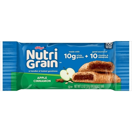 Nutrigrain Apple Bars Nutri-Grain Apple Cinnamon Cereal Bar, 3 x 16 x 1.3 oz Case - GS1 inner-pack image