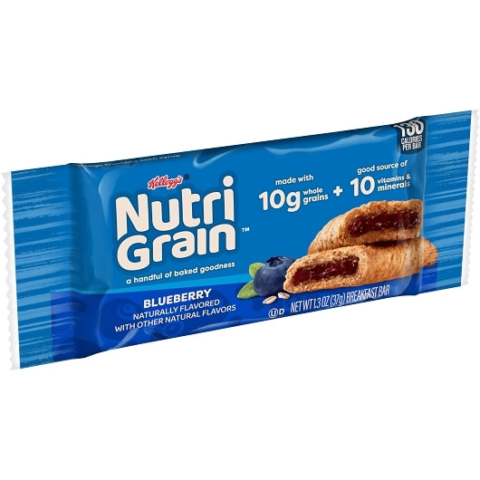 Nutrigrain Blueberry Bars Nutri-Grain Blueberry Cereal Bar, 3 x 16 x 1.3 oz Case - DOT product image 8