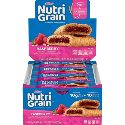 Nutrigrain Raspberry Bars Nutri-Grain Raspberry Cereal Bars, 3 x 16 x 1.3 oz Case - DOT product image 2