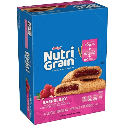 Nutrigrain Raspberry Bars Nutri-Grain Raspberry Cereal Bars, 3 x 16 x 1.3 oz Case - DOT product image 7