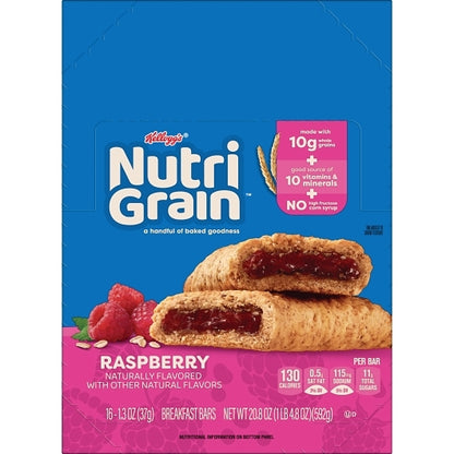 Nutrigrain Raspberry Bars Nutri-Grain Raspberry Cereal Bars, 3 x 16 x 1.3 oz Case - DOT product image 4