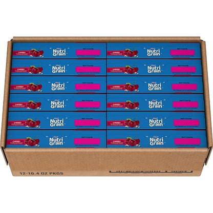 Nutrigrain Raspberry Bars Nutri-Grain Raspberry Cereal Bars, 3 x 16 x 1.3 oz Case - GS1 open-case image