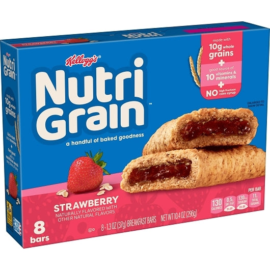 Nutrigrain Strawberry Bars Nutri-Grain Strawberry Cereal Bar, 12 x 8 x 1.3 oz Case - DOT product image 5