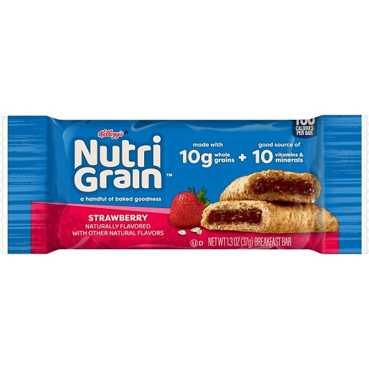 Nutrigrain Strawberry Bars Nutri-Grain Strawberry Cereal Bar, 12 x 8 x 1.3 oz Case - DOT product image 4