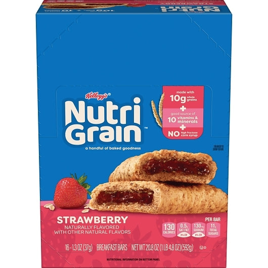 Nutri-Grain Cereal Bar Assortment Pack Nutri-Grain Strawberry, Blueberry, Apple Cereal Bar, 48 x 1.3 oz Case - DOT product image 8
