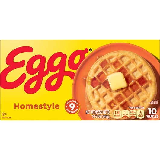 Eggo Homestyle Waffle, 8 x 12.3 oz Case - DOT product image 2