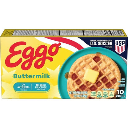 Eggo Buttermilk Waffle, 8 x 12.3 oz Case - Breakfast Foods