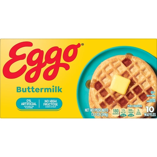 Eggo Buttermilk Waffle, 8 x 12.3 oz Case - DOT product image 2
