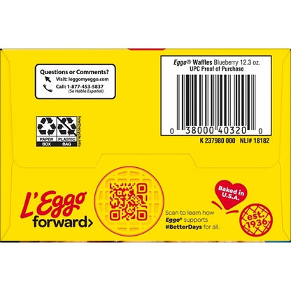 Eggo Blueberry Waffle, 8 x 12.3 oz Case - DOT product image 4