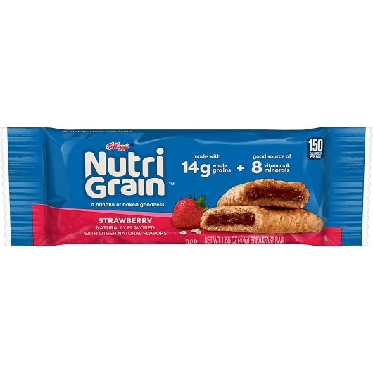 Nutrigrain Strawberry Cereal Nutri-Grain Strawberry Cereal Bar, 6 x 16 x 1.55 oz Case - Breakfast Foods