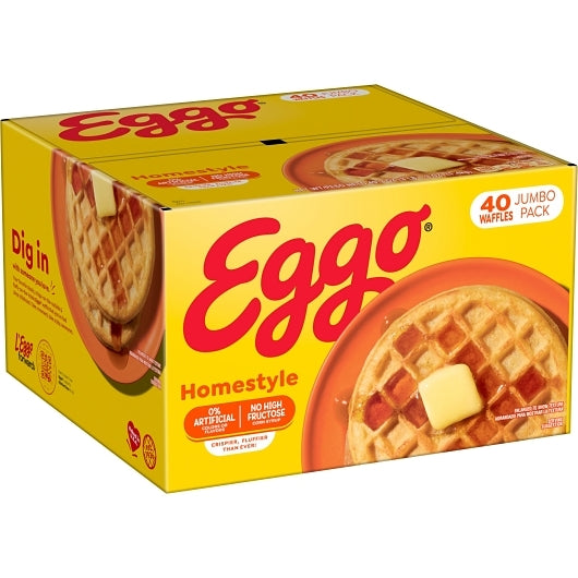 Eggo Homestyle WAFFLES, 1 x 49.3 oz Case - DOT product image 3