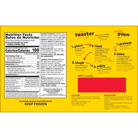 Eggo Homestyle WAFFLES, 1 x 49.3 oz Case - DOT product image 8