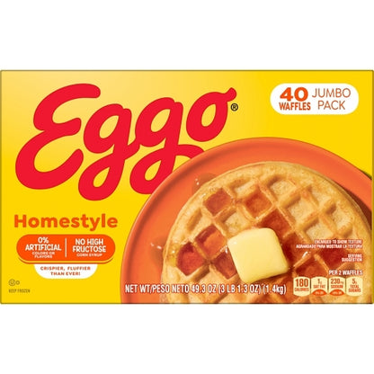 Eggo Homestyle WAFFLES, 1 x 49.3 oz Case - DOT product image 5