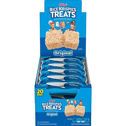 Cookie Rice Krispie Original Square Rice Krispies Treats, 4 x 20 x 1.3 oz Case - Bakery & Desserts