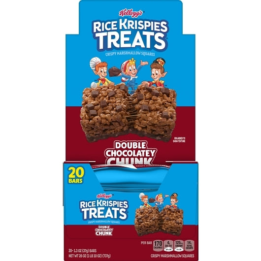 Kellogg's Double Chocolate Chunk Rice Krispie Treats Bar, 4 x 20 x 1.3 oz Case - DOT product image 4