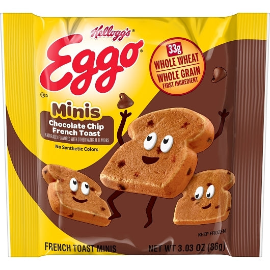 Eggo Bites Mini Chocolate Chip French Toast, 72 x 3.03 oz Case - Breakfast Foods