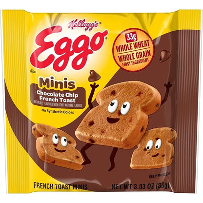 Eggo Bites Mini Chocolate Chip French Toast, 72 x 3.03 oz Case - Breakfast Foods