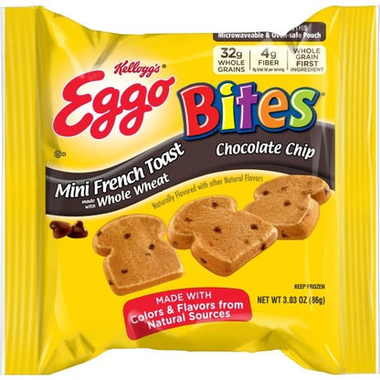 Eggo Bites Mini Chocolate Chip French Toast, 72 x 3.03 oz Case - DOT product image 2