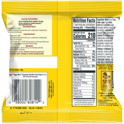 Eggo Bites Mini Chocolate Chip French Toast, 72 x 3.03 oz Case - DOT product image 8