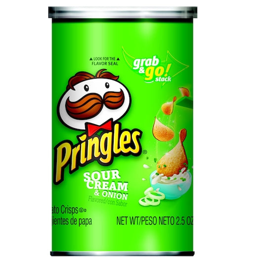 Pringles Grab & Go Sour Cream & Onion Potato Crisp, 12 x 2.5 oz Case - DOT product image 3