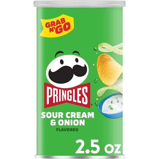 Pringles Grab & Go Sour Cream & Onion Potato Crisp, 12 x 2.5 oz Case - DOT product image 6