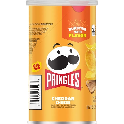 Pringles Grab & Go Cheddar Cheese Potato Crisp, 12 x 2.5 oz Case - DOT product image 4
