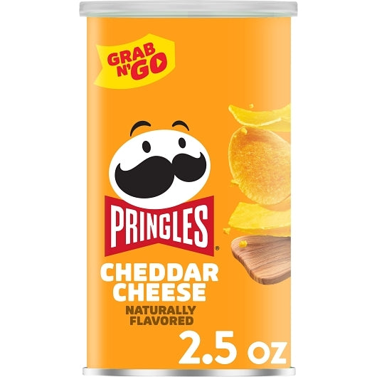 Pringles Grab & Go Cheddar Cheese Potato Crisp, 12 x 2.5 oz Case - DOT product image 2