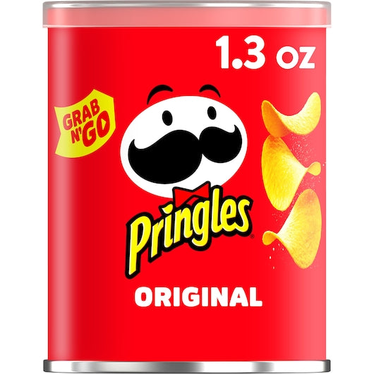 Pringles Grab & Go Original Potato Crisp, 12 x 1.3 oz Case - Snacks
