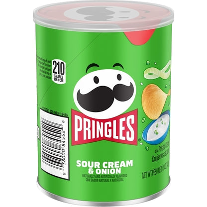 Pringles Grab & Go Sour Cream & Onion Potato Crisp, 12 x 1.4 oz Case - Snacks