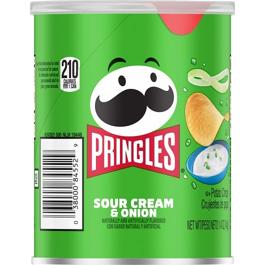 Pringles Grab & Go Sour Cream & Onion Potato Crisp, 12 x 1.4 oz Case - DOT product image 2