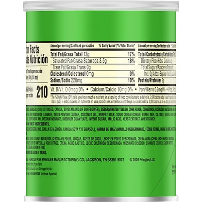 Pringles Grab & Go Sour Cream & Onion Potato Crisp, 12 x 1.4 oz Case - DOT product image 7