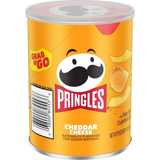 Pringles Cheddar Cheese Potato Crisp, 12 x 1.4 oz Case - Snacks