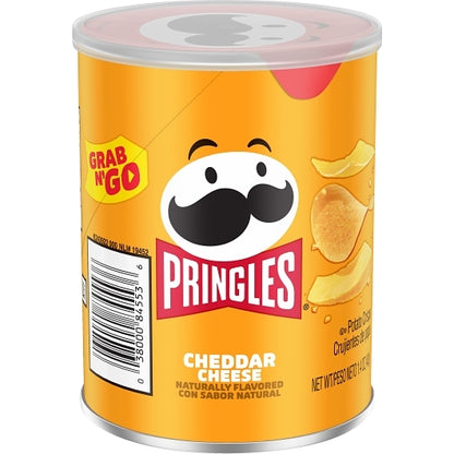 Pringles Cheddar Cheese Potato Crisp, 12 x 1.4 oz Case - Snacks