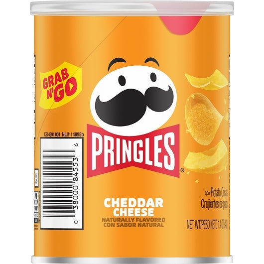 Pringles Cheddar Cheese Potato Crisp, 12 x 1.4 oz Case - DOT product image 2